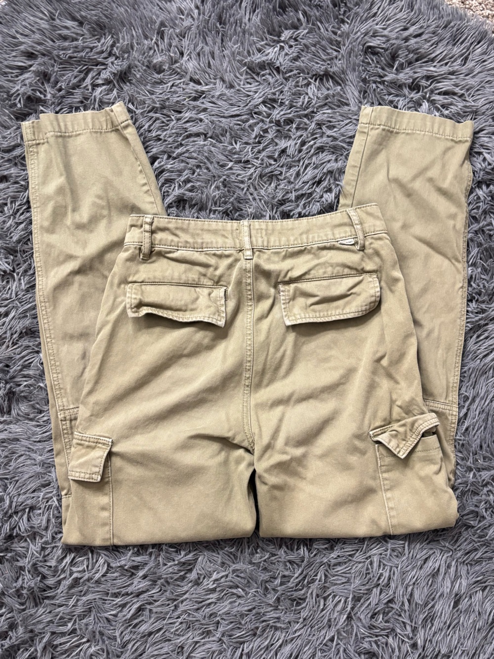 Billabong Olive Green Casual Cargo Pants With Pockets 100 Cotton Woman M Outdoor